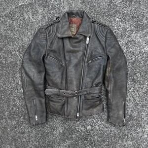 Women’s Biker Jacket Size Small Leather Moto Style 2000s Belt Waisted Baddie